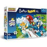 Trefl Junior - Sonic The Hedgehog, Vrolijke Sonic - Puzzel 160 XL Super Shape - Gekke Puzzelvorm,Kleurrijke Puzzel met de Personages uit het Sonic-spel, Plezier voor Kinderen vanaf 6 jaar