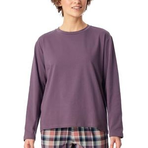 Schiesser Dames slaapshirt lange mouwen katoenmix Relax pyjama bovendeel, Malve_182103, 36