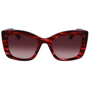 Karl Lagerfeld Unisex KL6139S zonnebril, 609 gestreept rood, 53, 609 gestreept rood, 53