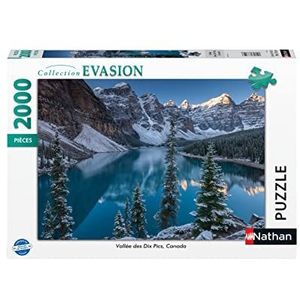 Nathan - Puzzel 2000 pièces-Vallée des Dix Pics, Canada volwassenen, 4005556873128