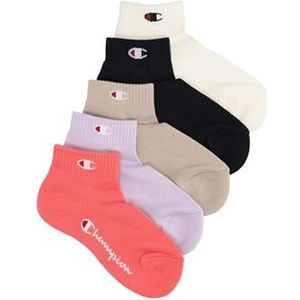Champion Uniseks sokken voor kinderen en jongeren, Marshmallow/marineblauw/grijs/orchidee/sorbetto alla Fragola, 31-34