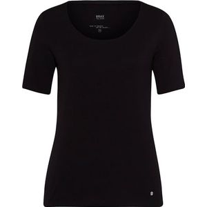 BRAX Dames Style Cora T-shirt, zwart (black 02), 42