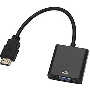 JJOnlineStore - 1080P HDMI Mannelijke naar VGA Vrouwelijke Video Converter Adapter Kabel Lood Compatibel Voor PC Laptop DVD HDTV PS3 XBOX 360 en andere HDMI Input Apparaten