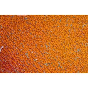 GLOREX Crackle mozaïek plaat, glas, oranje, 15 x 0,5 x 27 cm