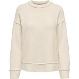 Only - ONLHAZEL LS DETAIL O-NECK BF KNT - Gebreide Trui - Whitecap Gray