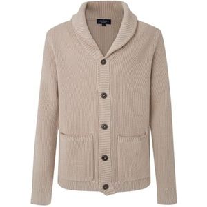 Hackett London Heren Harper One trui vest, beige (strand), XL, Beige (strand), XL