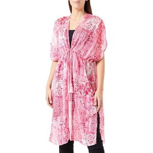ZITHA dames kimono, roze/wit, XS