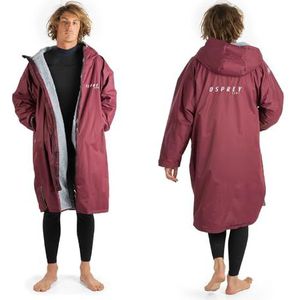 Osprey, Wikkeljas voor volwassenen en kinderen, surfen en zwemmen, met sherpa-fleece stof, waterdicht en winddicht, meerdere kleuren, rood, L