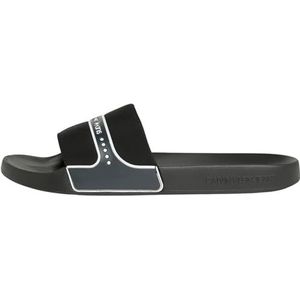 Calvin Klein Jeans Heren Slide Neopreen Snap Ym0ym00960, Zwart Zwart Helder Wit, 39 EU
