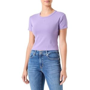 HUGO Delanor T-shirt voor dames, paars (open paars), L