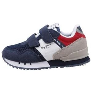 Pepe Jeans Londen Urban Bk Sneaker, blauw (Navy), 9 UK, Blauw marine, 9 UK