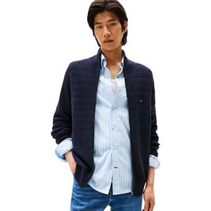 Tommy Hilfiger Trui met ritssluiting voor heren, Blauw (Woestijnhemel), XS