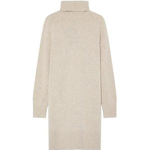 ECOALF Theaalf Damesjurk van wol, lange mouwen, ademend en comfortabel, lange jurk, lange jurk, maat XL, bruin, geroosterd, XL