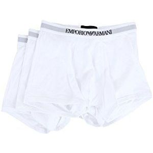 Emporio Armani Katoenen boxershort voor heren, 3-pack, Kleur: wit., M