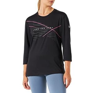 Dunlop Dames Practice Tennis Shirt met lange mouwen, zwart, XL, zwart, XL