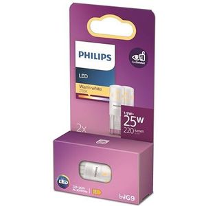 Energiezuinige Philips LED Capsule Transparant - 25 W - G9 - warmwit licht - 2 stuks - Bespaar op energiekosten