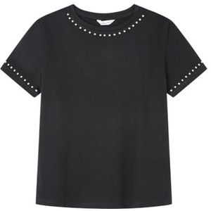 SPRINGFIELD T-shirt voor dames, standaard zwart, M