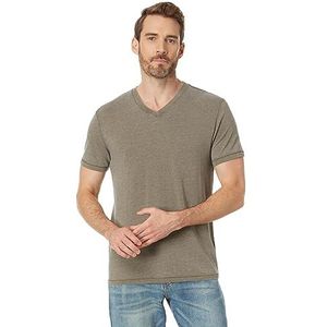 Lucky Brand Venice Burnout T-shirt met V-hals voor heren, dark olive, XXL
