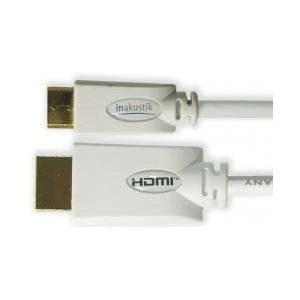 In-akustik Premium Mini HDMI naar HDMI-kabel 1,5 m wit