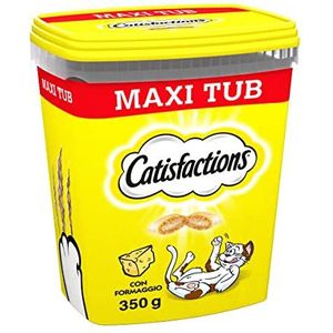 Catisfactions Kattensnack, formaat 700 g, kaassmaak, 2 maxi tub à 350 g