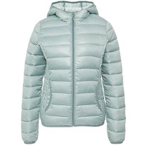 QS Gewatteerde jas met capuchon, Lichte petrol, L