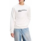 Karl Lagerfeld Jeans, Heren, Essential Logo Sweat, Regular Fit, Wit, L