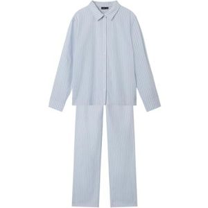 NAME IT Uniseks Nlnstripy pyjamaset pyjama, Kentucky Blue/Stripes: witte strepen, 146-152