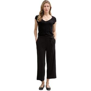 Tom Tailor - Jumpsuit - Regular Fit - Effen - Met Strikceintuur