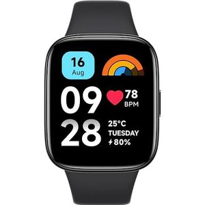 Xiaomi Redmi Watch 3 Active Bluetooth-oproepen 1 83 inch lcd-display hartslagmeter 100 sportmodi batterijduur tot 12 dagen zwart 41.67g