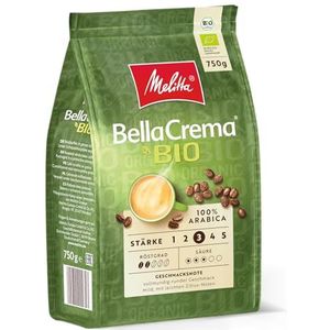 Melitta BellaCrema Bio, hele koffiebonen, sterkte 3, 750 g