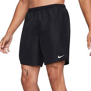 Nike M NK DF Challenger Short 7BF Shorts, Black/(Reflective Silv), 2XL Heren, zwart/(reflecterend zilver), M