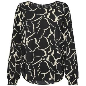 ONLY Dames Onlelite Life L/S Top Noos Ptm blouse, Zwart/Aop: Rebel Graphic, 34