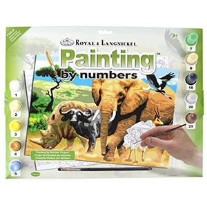 Royal & Langnickel - Schilderen op nummer Afrikaanse dieren, bevat verf en kwast, voor volwassenen en kinderen vanaf 8 jaar