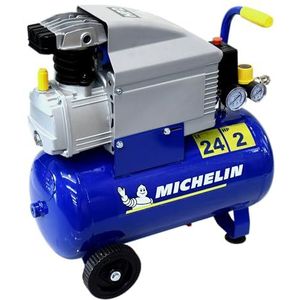 MICHELIN compressor MB24-24 Liter tank - Vermogen 2 pk - Maximum druk 8 bar - Luchtdebiet 170 l/min