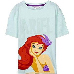 De Kleine Zeemeermin T-Shirt voor Kinderen - Blauw en Rood - Maat 5 Jaar - Korte Mouw T-Shirt Gemaakt met 100% Katoen - Disney Collectie - Origineel Product Ontworpen in Spanje