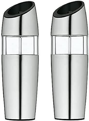 WMF Ceramill Elektrische zout- en pepermolens van roestvrij staal, mat, 2 stuks