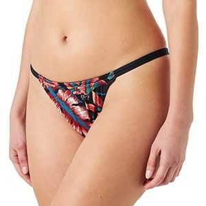 Pinko Prati Slip Bikini Tecno Jersey Onderstuk Dames, Rz5_Mult.rood/zwart, XS
