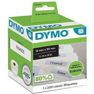 DYMO originele LabelWriter labels voor hangmappen | 12 mm x 50 mm | rol van 220 gemakkelijk los te maken labels | zelfklevend | voor LabelWriter labelmakers