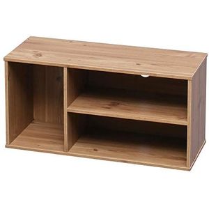 Iris Ohyama, Tv-kast / tv-kastkast / houten tv-kast / tv-kast ,TV meubel geschikt tot 43 inch, kantoor, woonkamer, slaapkamer - Module Shelf - MDB-3S - LichtBruin