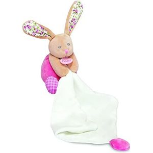 BABY NAT Pluche dier Pm met knuffeldier haas Pupi ""Pink"" – BN0611 – roze