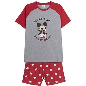 CERDÁ LIFE'S LITTLE MOMENTS Mickey Mouse heren 100% katoen, 2-delig, T-shirt + broek voor jongens, officieel Disney-licentieproduct, rood, normaal