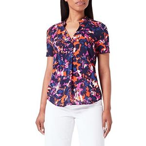 GERRY WEBER Edition Dames 860085-66443 blouse, blauw/paars/roze print, 48, Blauw/paars/roze opdruk, 48