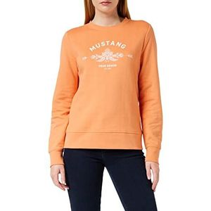 MUSTANG Dames Bea C Logo Print Sweatshirt, Carnelian 7068, XL