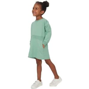 Trendyol Woman Mini-jurk voor meisjes, nauwsluitend, ronde hals, Munt, 6–7 ans
