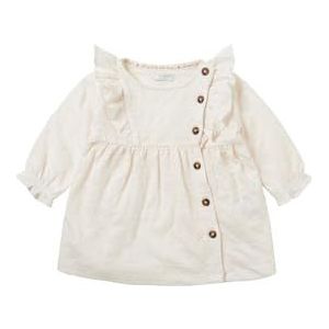 Noppies Baby Girls Dress Noble Speeljurk met lange mouwen voor meisjes, Pristine N021, 74 cm