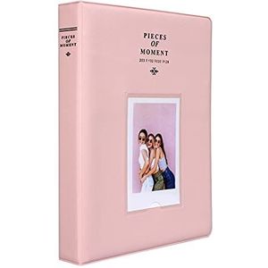 128 zakken mini fotoalbum voor Fujifilm Instax Mini 70 7s 8 8+ 9 11 25 50s 90, Polaroid Z2300, Polaroid PIC-300P Film Instant Camera & Naamkaart (roze)