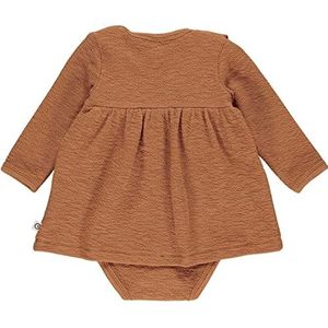 Müsli by Green Cotton Baby Girls crêpe jurk body en peutermouwen, amber, 92