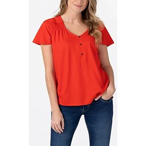 Timezone Romantische blouse voor dames, Savanna Rood, M