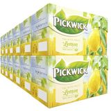 Pickwick Vruchtenthee Citroen - Zwarte Thee met Citroenschilletjes (240 Theezakjes - 100% Natuurlijk) - 12 x 20 Zakjes