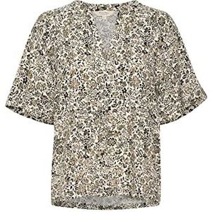 Part Two Petinapw Bl-blouse voor dames, relaxte pasvorm, Vetiver Geschilderde Bloem, 34